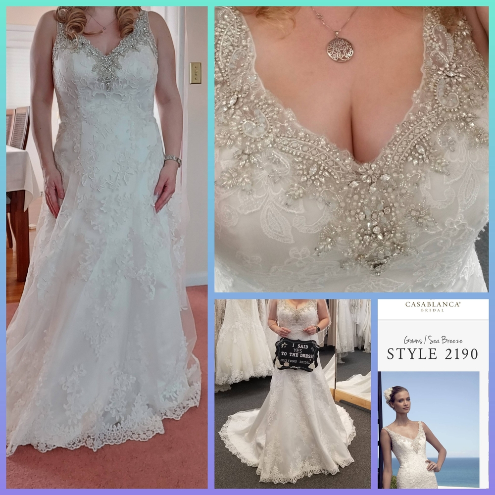 Casablanca Bridal White Wedding Dress